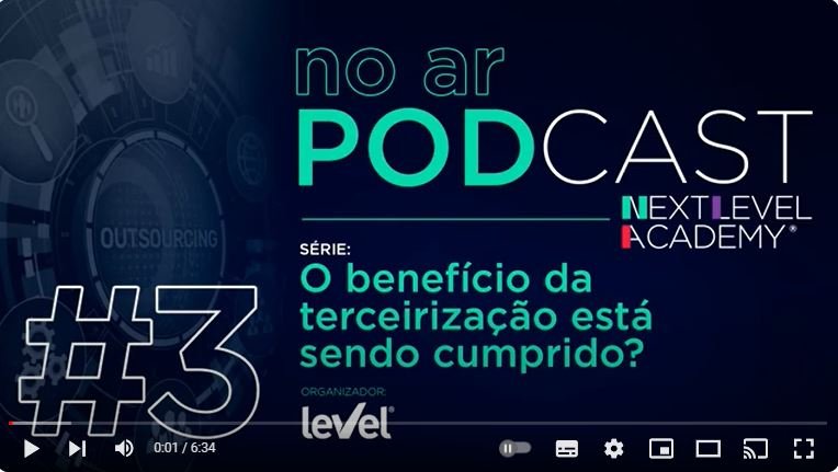 Está no ar: 3# PODCAST: Benefícios da terceirização e pesquisa